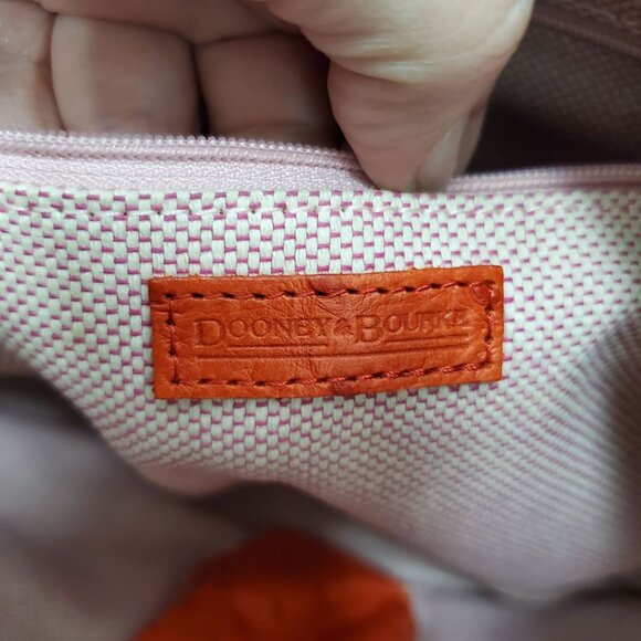 Dooney & Bourke J8611892 Pumpkin Orange Ostrich Leather Medium Hobo Shoulder Bag - Picture 8 of 16